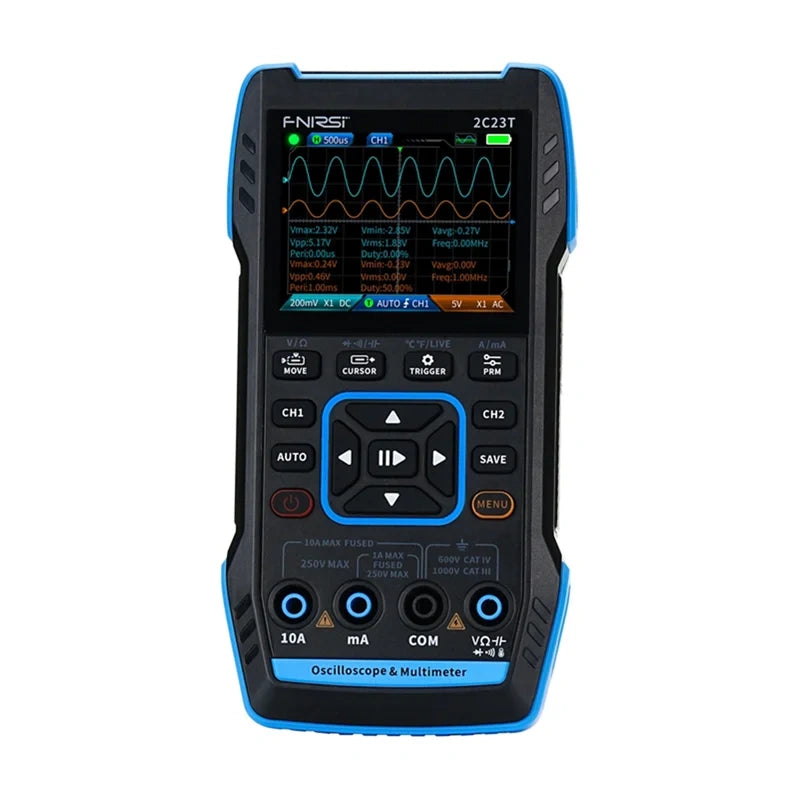 FNIRSI 2C23T bærbart 3-i-1 oscilloskop, multimeter og signalgenerator