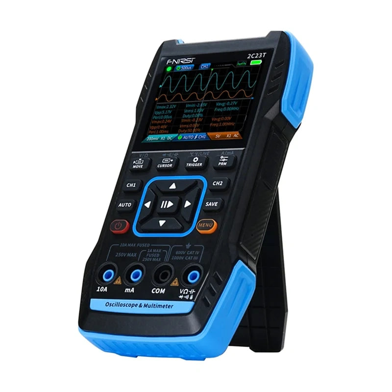 FNIRSI 2C23T bærbart 3-i-1 oscilloskop, multimeter og signalgenerator
