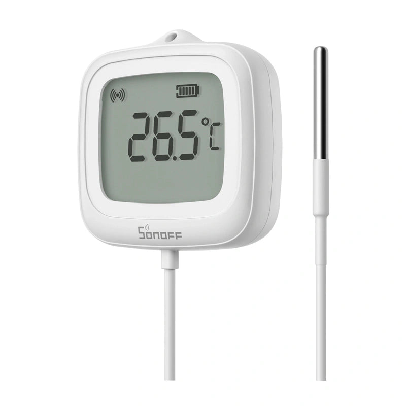 Sonoff SNZB-02LD ZigBee temperatursensor med LCD (med føler)