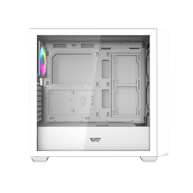 Darkflash DS900WD ATX PC-kabinet (hvid) + 4 blæsere