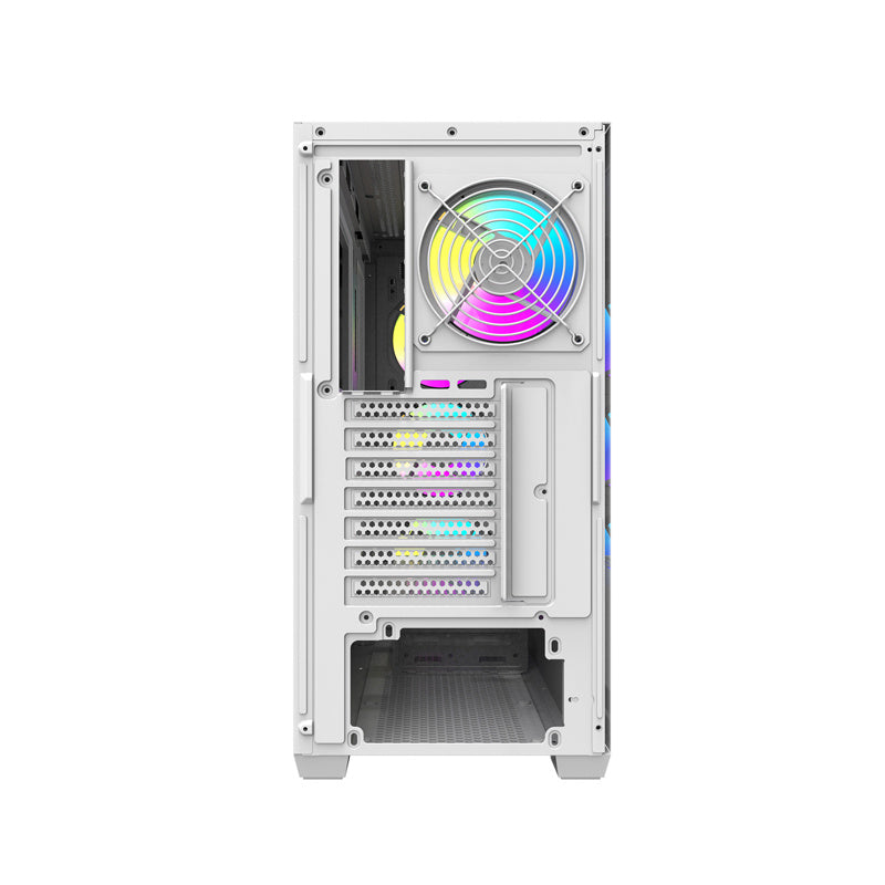 Darkflash DS900WD ATX PC-kabinet (hvid) + 4 blæsere