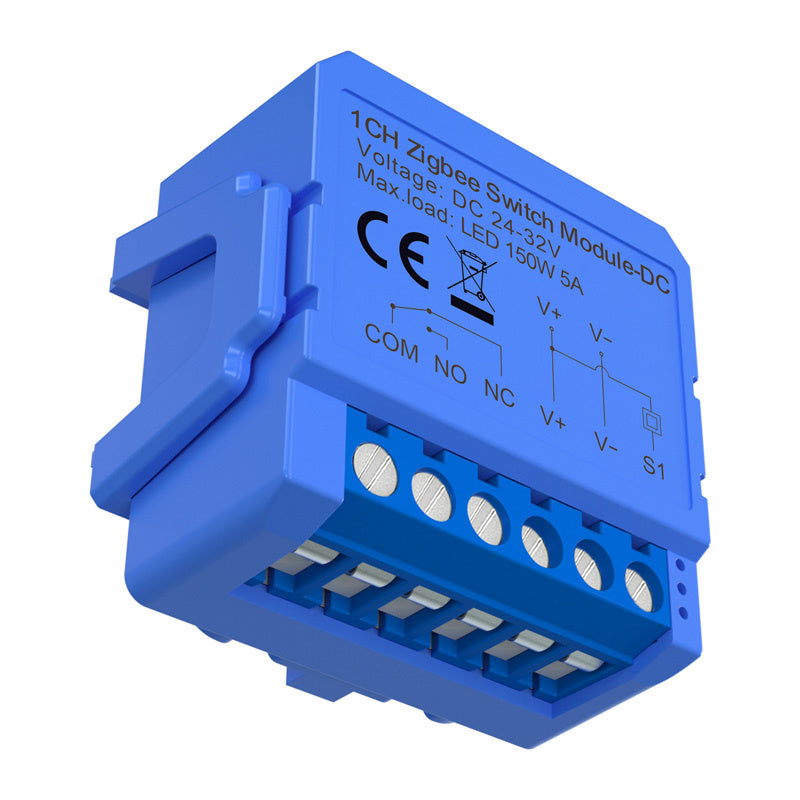 Avatto ZWSM16-DC32V-1 1-kanals ZigBee-kontaktmodul med potentialfri kontakt