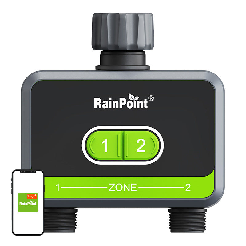 RainPoint vandingscomputer med 2 zoner og app