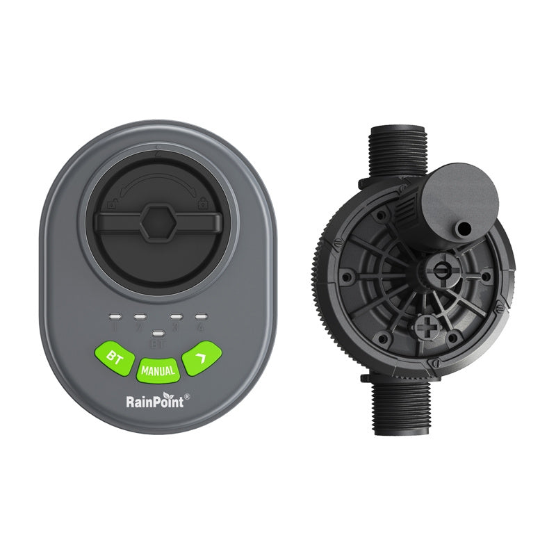 RainPoint sprinklerstyring med 4 zoner, app og Bluetooth