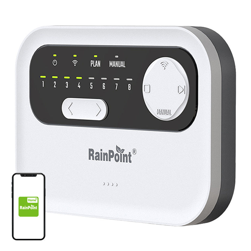 RainPoint WiFi sprinklerstyring med 8 zoner