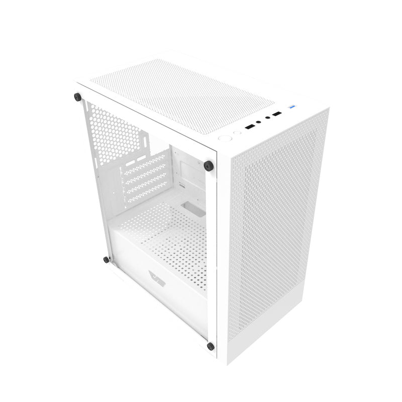 Darkflash M305 PC-kabinet uden blæsere (hvid)