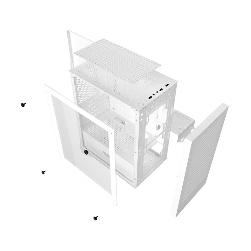Darkflash M305 PC-kabinet uden blæsere (hvid)