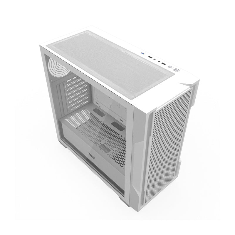 Darkflash DS900 Mesh PC-kabinet uden blæsere (hvid)