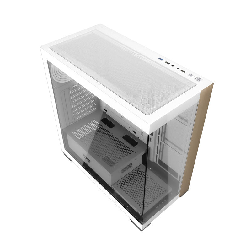 Darkflash DS900W PC-kabinet uden blæsere (hvid)