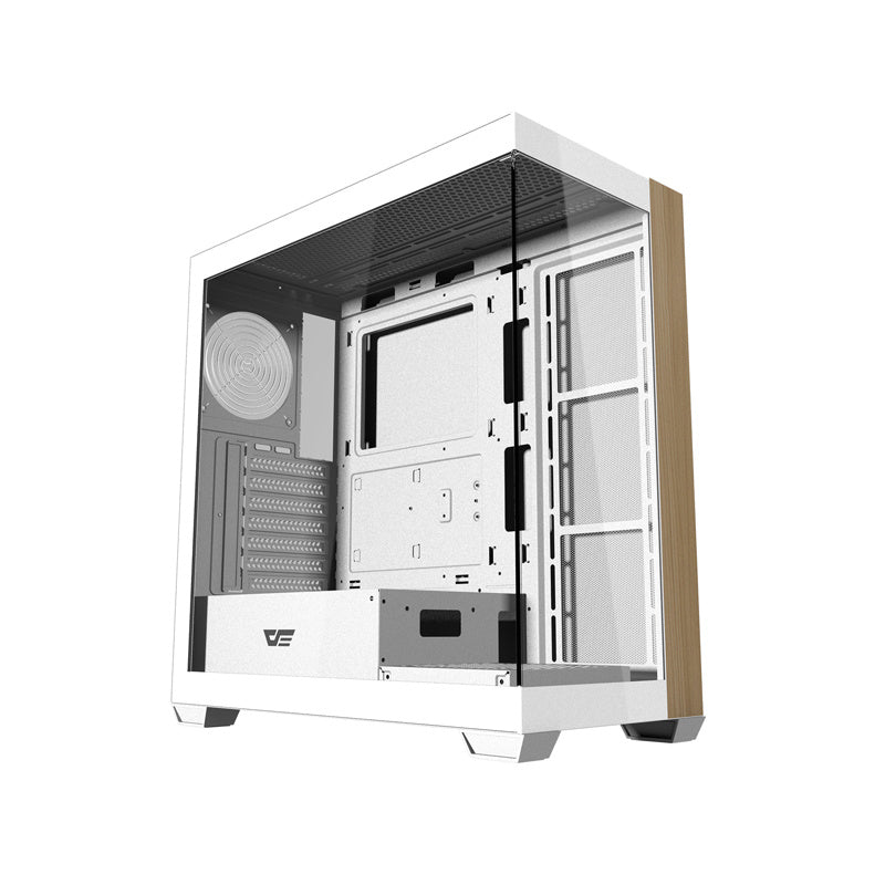 Darkflash DS900W PC-kabinet uden blæsere (hvid)