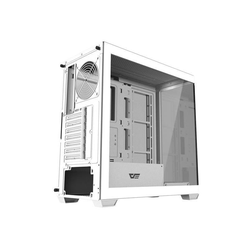 Darkflash DS900W PC-kabinet uden blæsere (hvid)