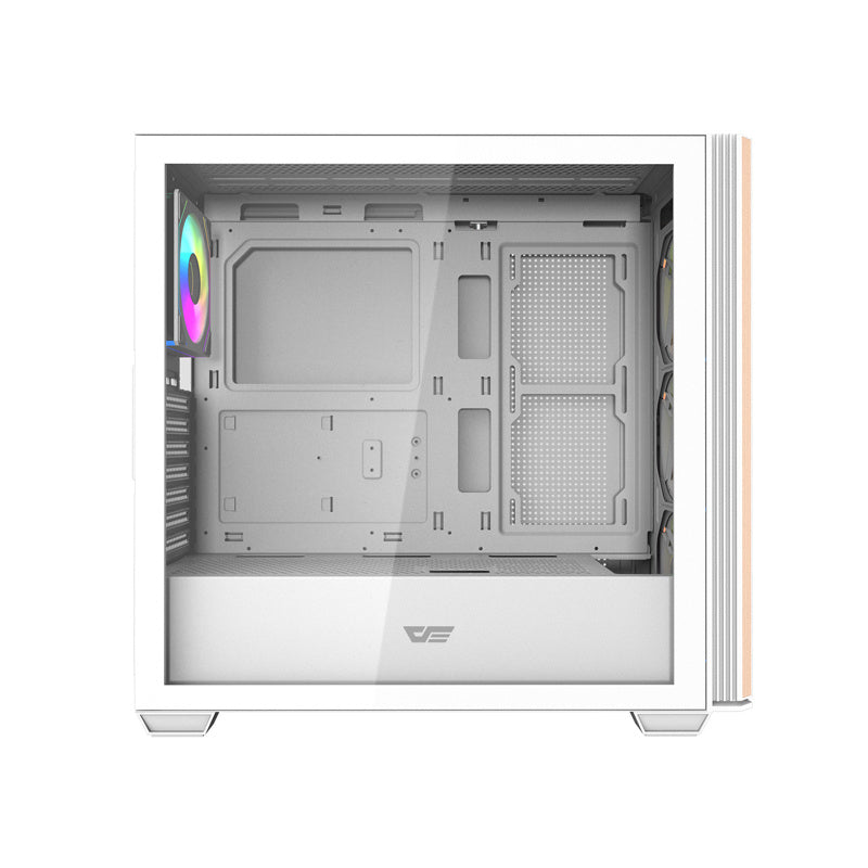 Darkflash DS900WS PC-kabinet (hvid) + 4 ARGB-blæsere