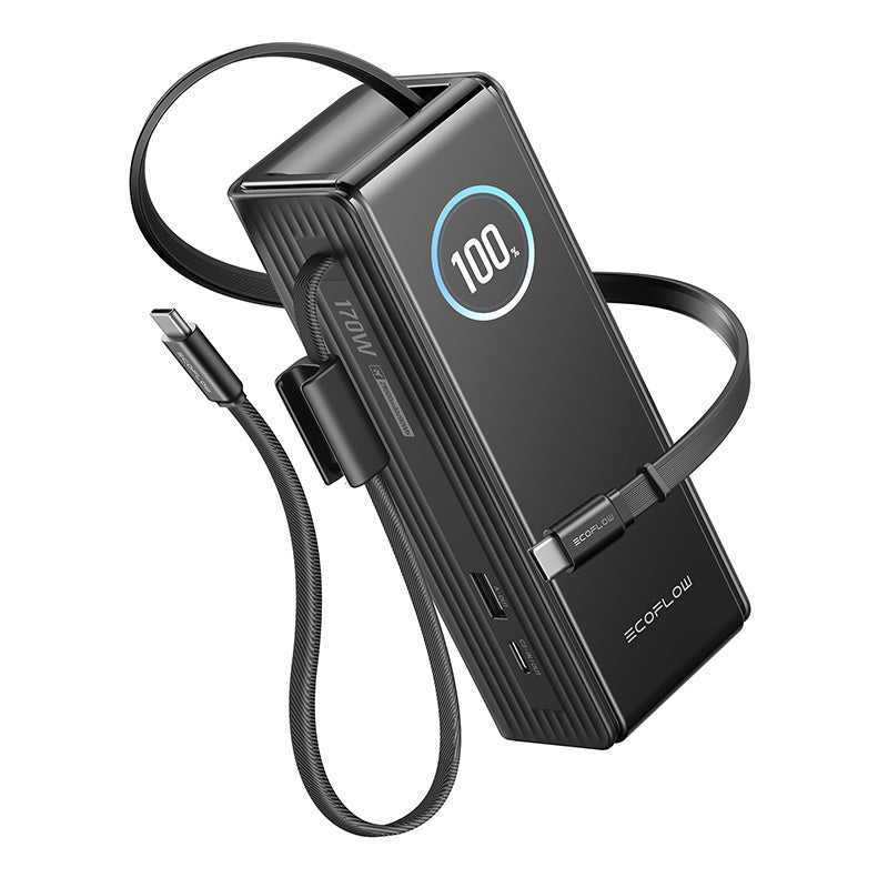 EcoFlow RAPID powerbank 25000mAh, 170W (indbyggede 100W-kabler)