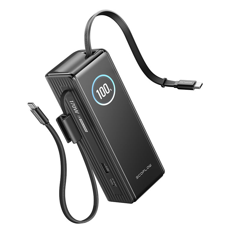 EcoFlow RAPID powerbank 25000mAh, 170W (indbyggede 100W-kabler)