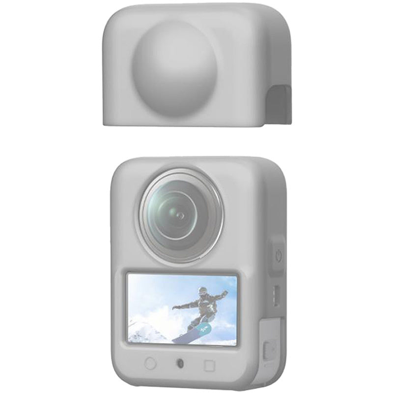 PULUZ silikonecover med objektivdæksel til DJI Osmo 360 (grå)