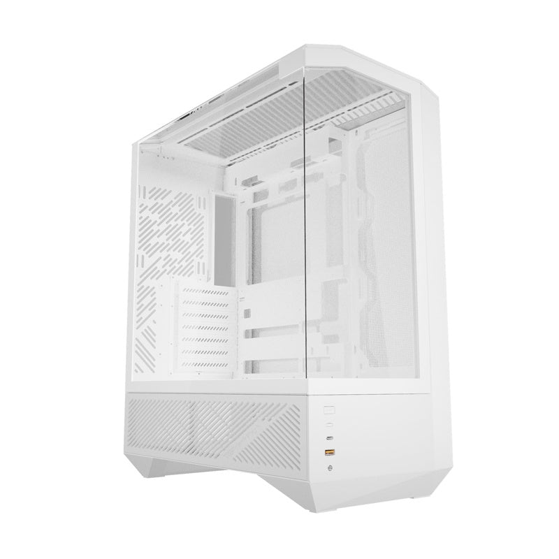 Darkflash DY460 PC-kabinet (hvid) + 4 ARGB-blæsere