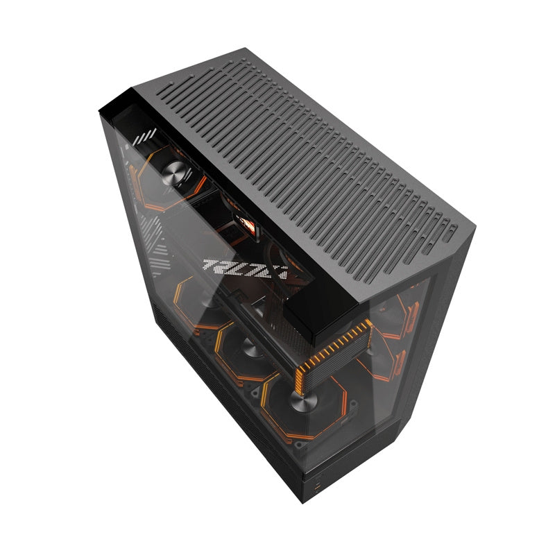Darkflash DY460 PC-kabinet (sort) + 4 ARGB-blæsere