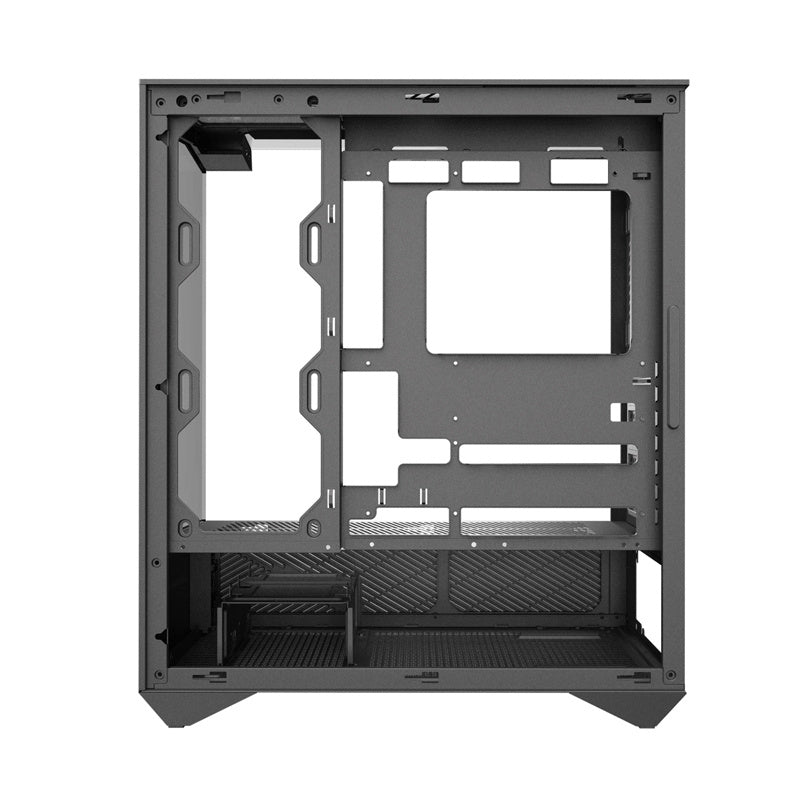 Darkflash DY460 PC-kabinet (sort) + 4 ARGB-blæsere