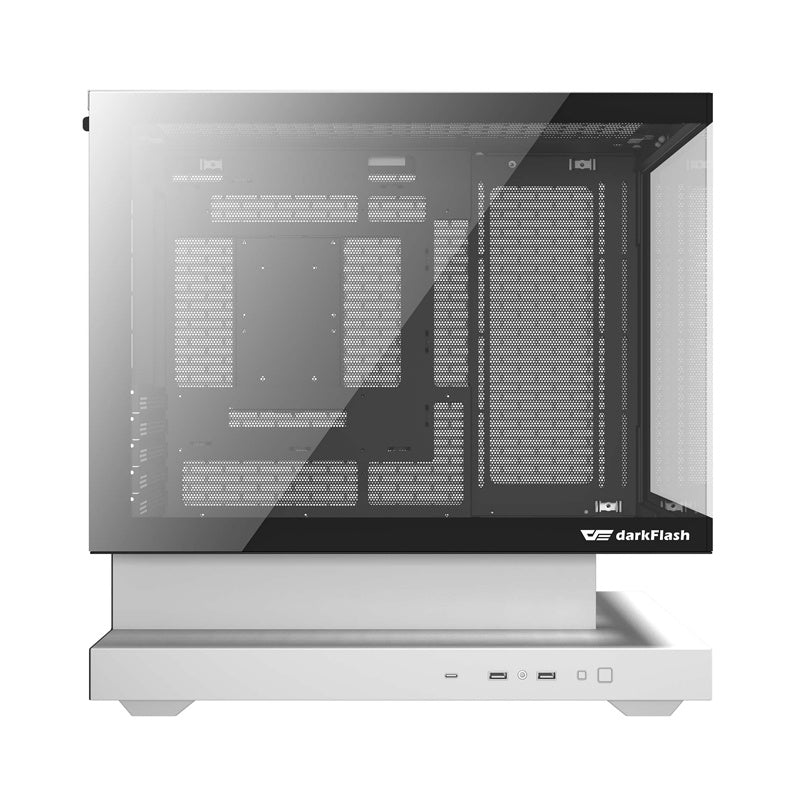 Darkflash F1 PC-kabinet (hvid) + 6 ARGB-blæsere