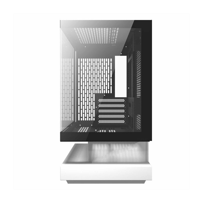 Darkflash F1 PC-kabinet (hvid) + 6 ARGB-blæsere