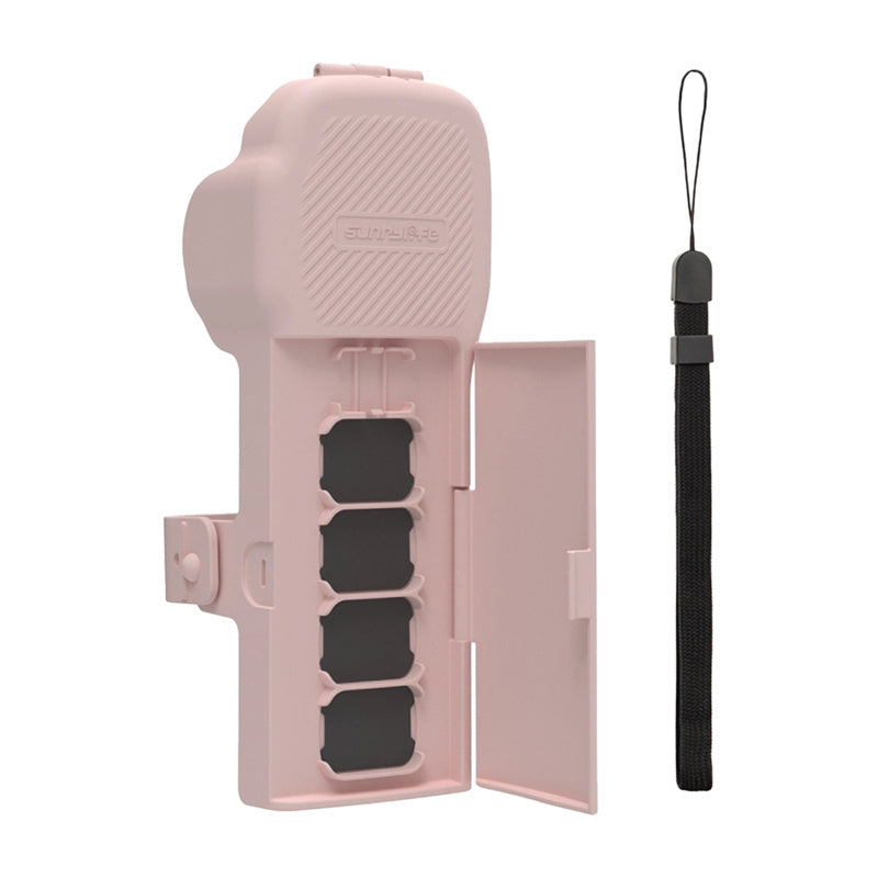Sunnylife beskyttelsesetui med strop og snor til Osmo Pocket 3 (lyserød)