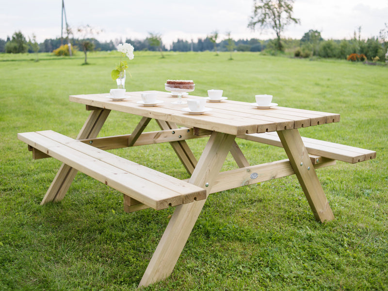 AXI Julie Picnicbord i træ Classic 177 x 154 cm - Natur