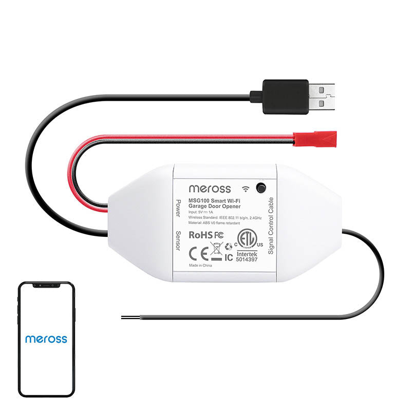 Meross MSG100HK smart garageportstyring (HomeKit)