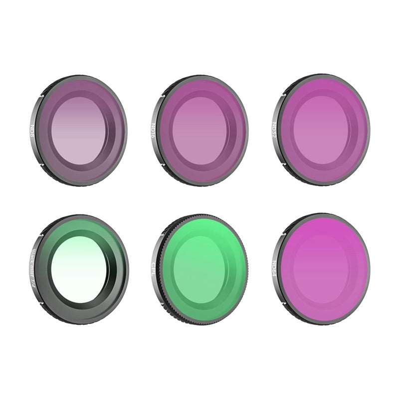 Sunnylife filtersæt til Osmo Nano, 6 stk.: Black Mist 1/4, CPL, ND8, ND16, ND32, ND64