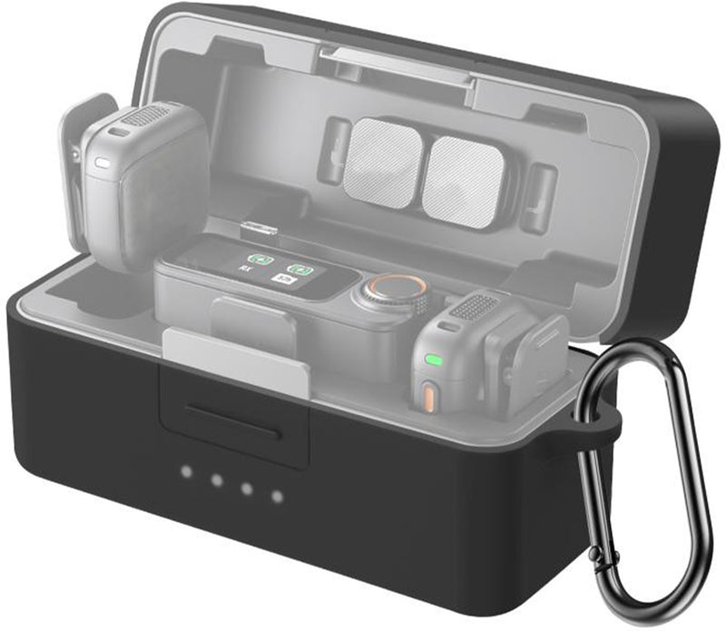 PULUZ silikonecover til DJI Mic 3 ladeetui (sort)