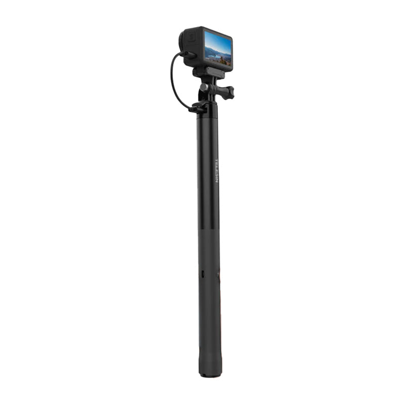 Telesin selfiestang med powerbank til actionkameraer / smartphones S1-CSS-05