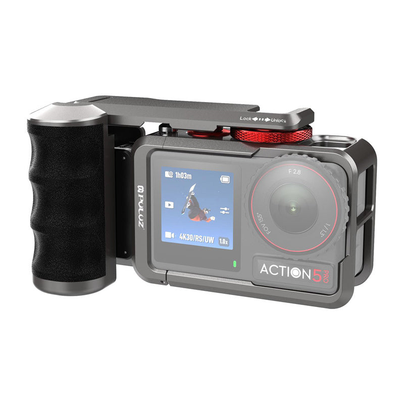 Puluz beskyttelsesetui i metal med håndtag til DJI Osmo Action 5 Pro / Action 4 / Action 3