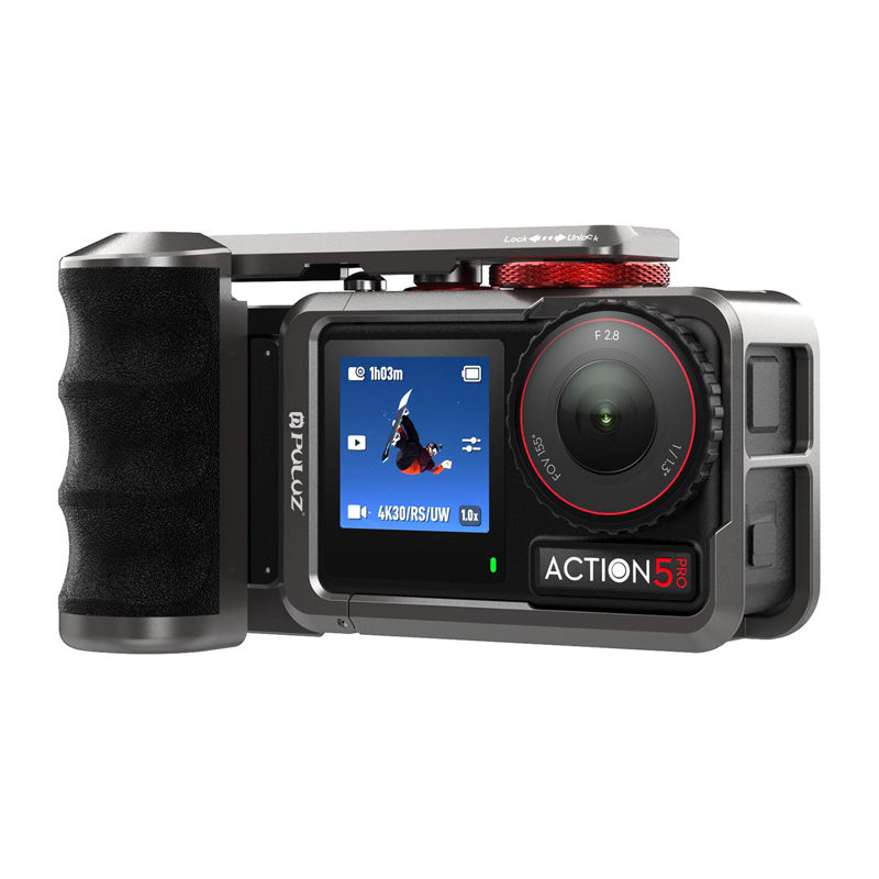 Puluz beskyttelsesetui i metal med håndtag til DJI Osmo Action 5 Pro / Action 4 / Action 3
