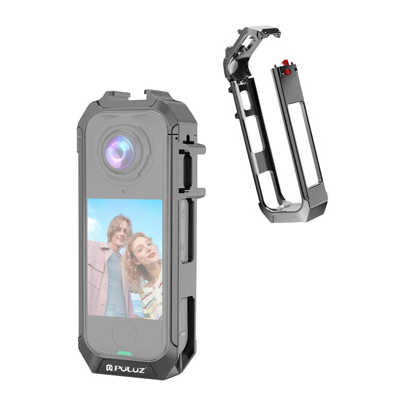 Puluz beskyttelsesetui i metal til Insta360 X4 Air (grå)