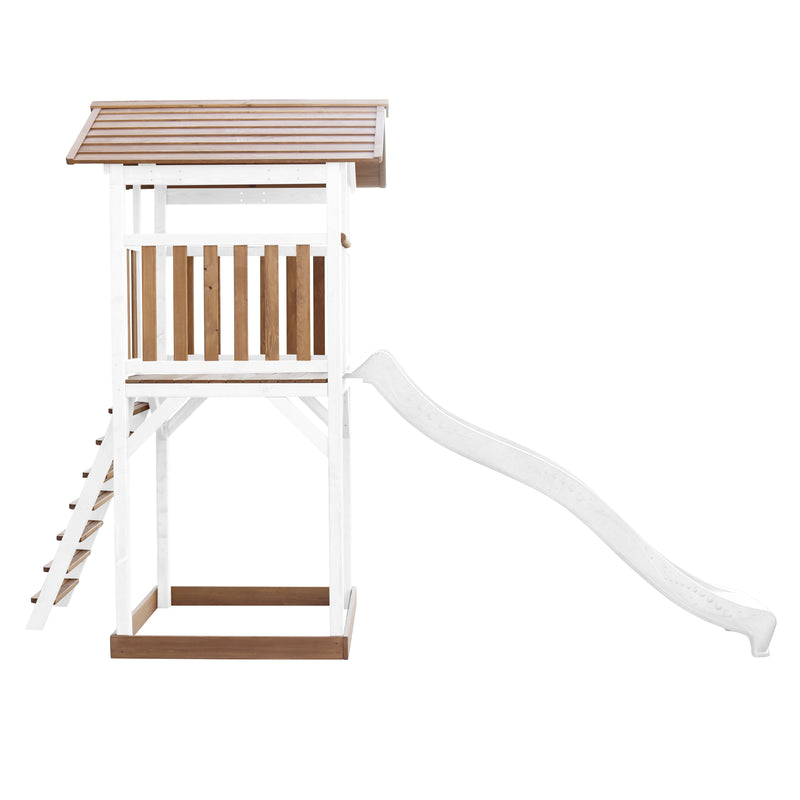 AXI Beach Tower Legetårn Brun/Hvid - Hvid Rutsjebane