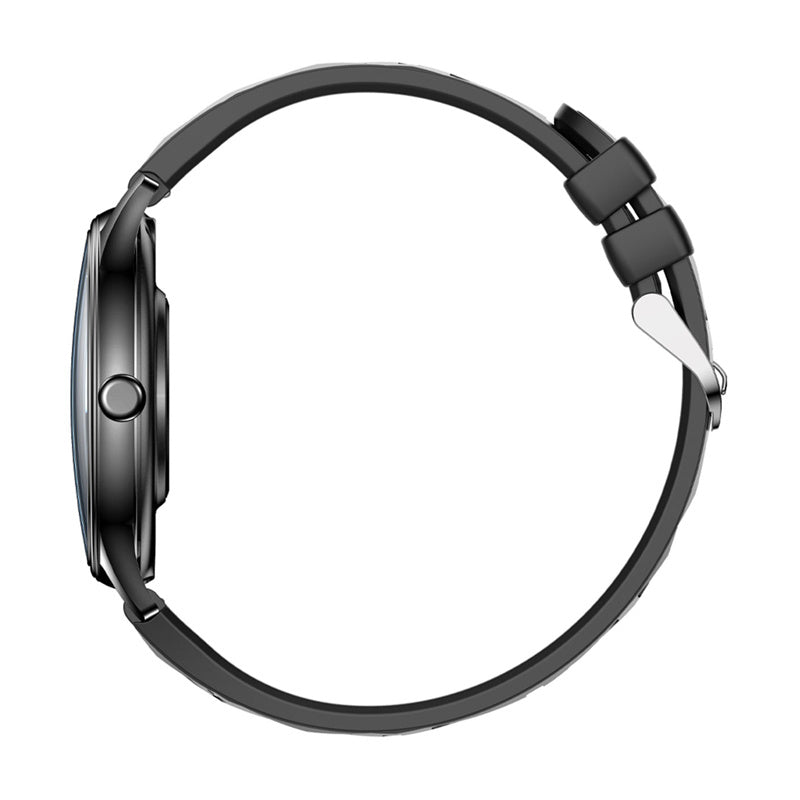 COLMI L28 smartwatch (sort silikone + sort læderrem)