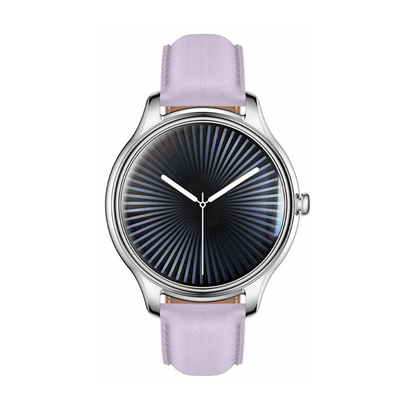 COLMI L28 smartwatch (sølvlilla + lilla læderrem)
