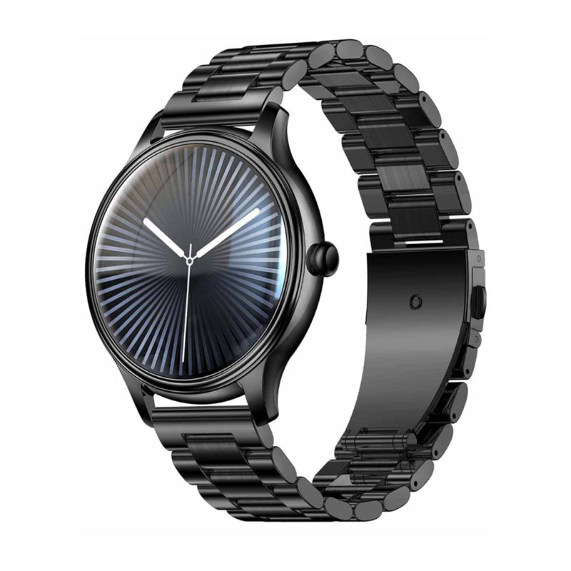 COLMI L28 smartwatch (sort + sort stålrem)