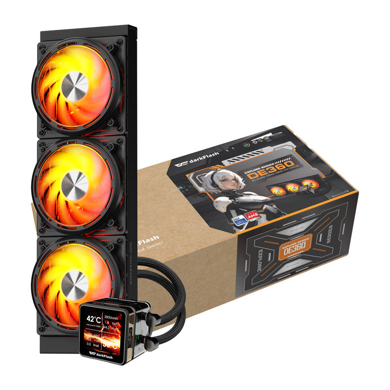 DE360 CPU-vandkøling (sort)