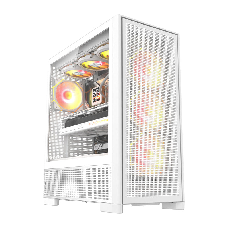 DarkFlash AIRNOVA computerkabinet (hvid) + 3 ventilatorer