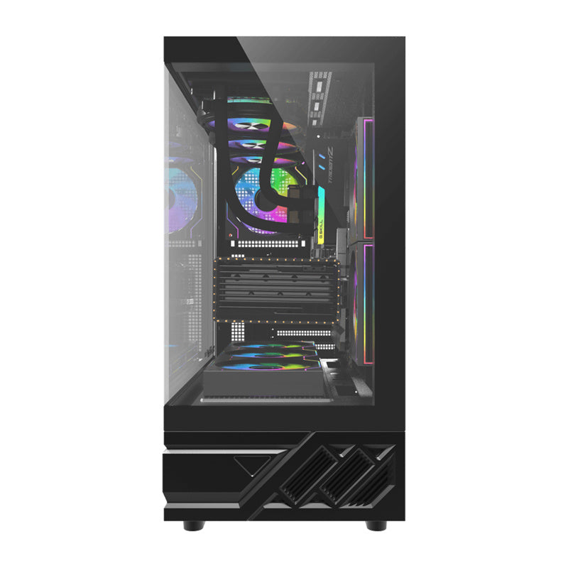 DarkFlash DS950 computerkabinet (sort) + 6 ventilatorer