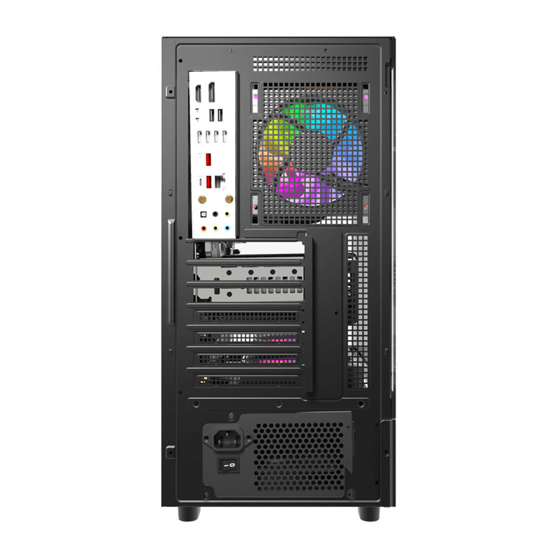 DarkFlash DS950 computerkabinet (sort) + 6 ventilatorer