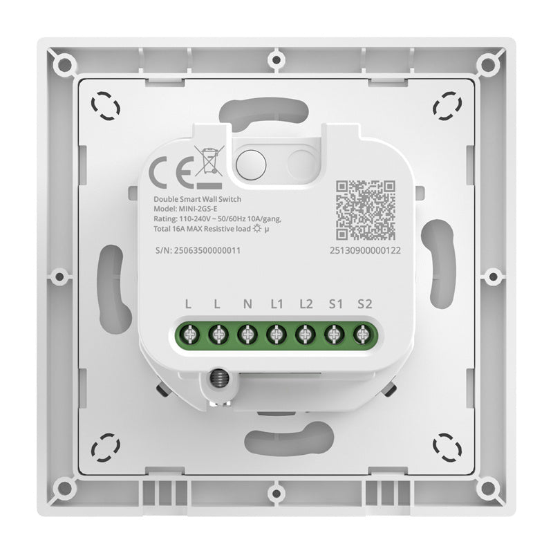 Sonoff MINI-2GS-E Matter tokanals vægkontakt