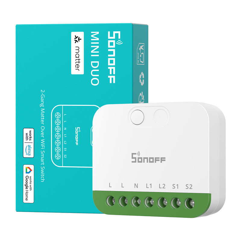 Sonoff MINI-2GS Matter tokanals minikontakt