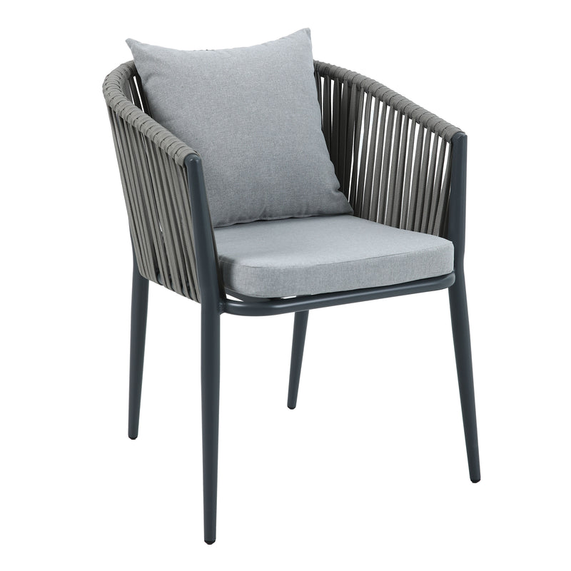 AXI Marzi/Faye 180-240 cm Havesæt 7-delt Teak/antracit - udtrækkeligt