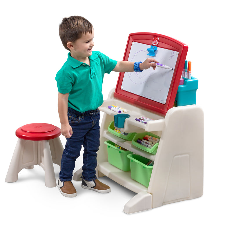 Step2 Flip & Doodle Easel Desk med skammel