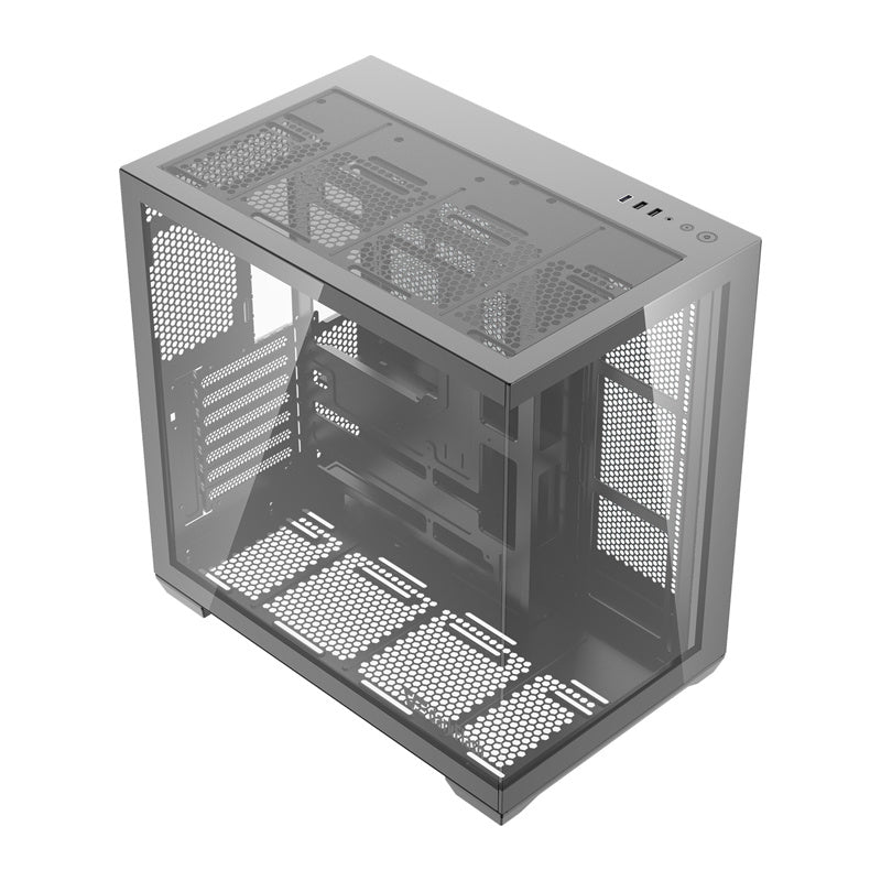 DarkFlash C280 computerkabinet (sort) + 7 ventilatorer