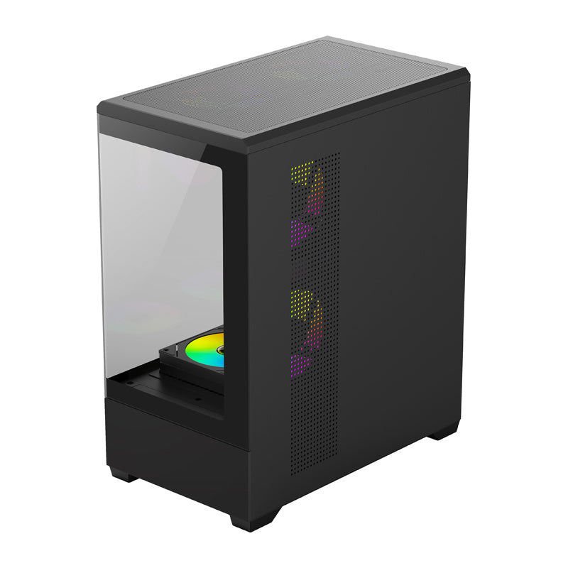 DarkFlash C365 computerkabinet (sort) + 5 ventilatorer