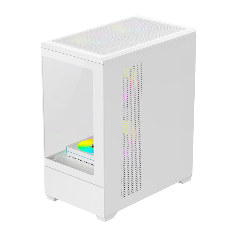 DarkFlash C365 computerkabinet (hvid) + 5 ventilatorer