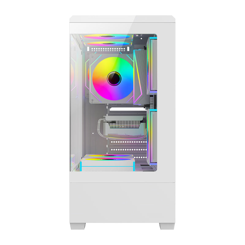 DarkFlash C365 computerkabinet (hvid) + 5 ventilatorer