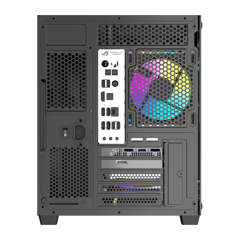 DarkFlash B275 PRO computerkabinet (sort) + 6 ventilatorer